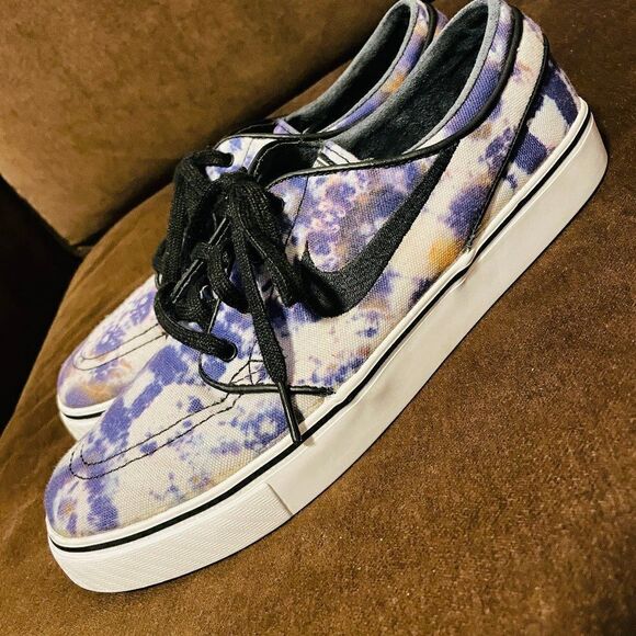 Rare Nike SB Stefan Janoski Purple Tie Dye Hip Skateboarding shoes 8 US 41 EUR
